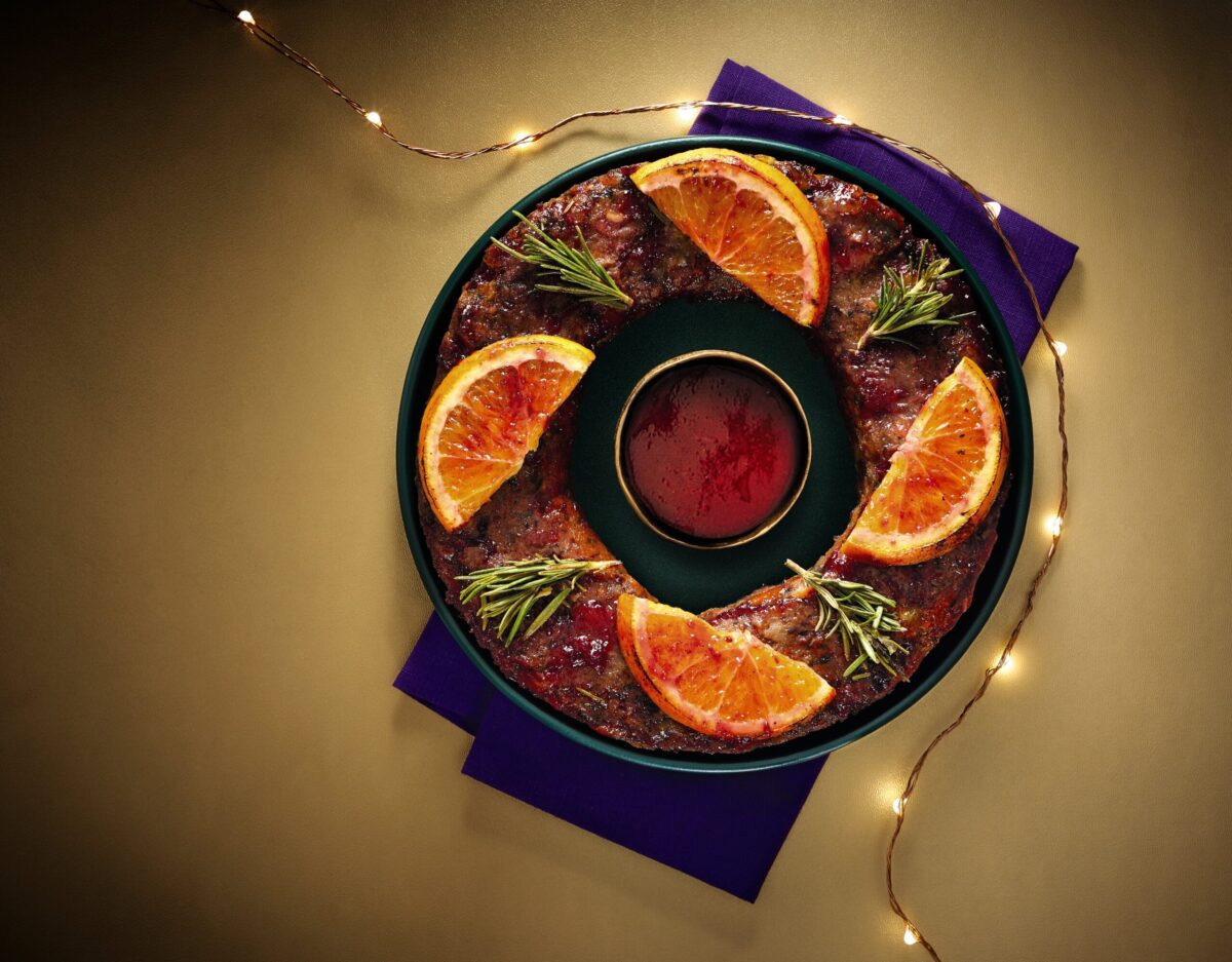 Aldi's vegan festive wreath, part of the supermarket's vegan Christmas range