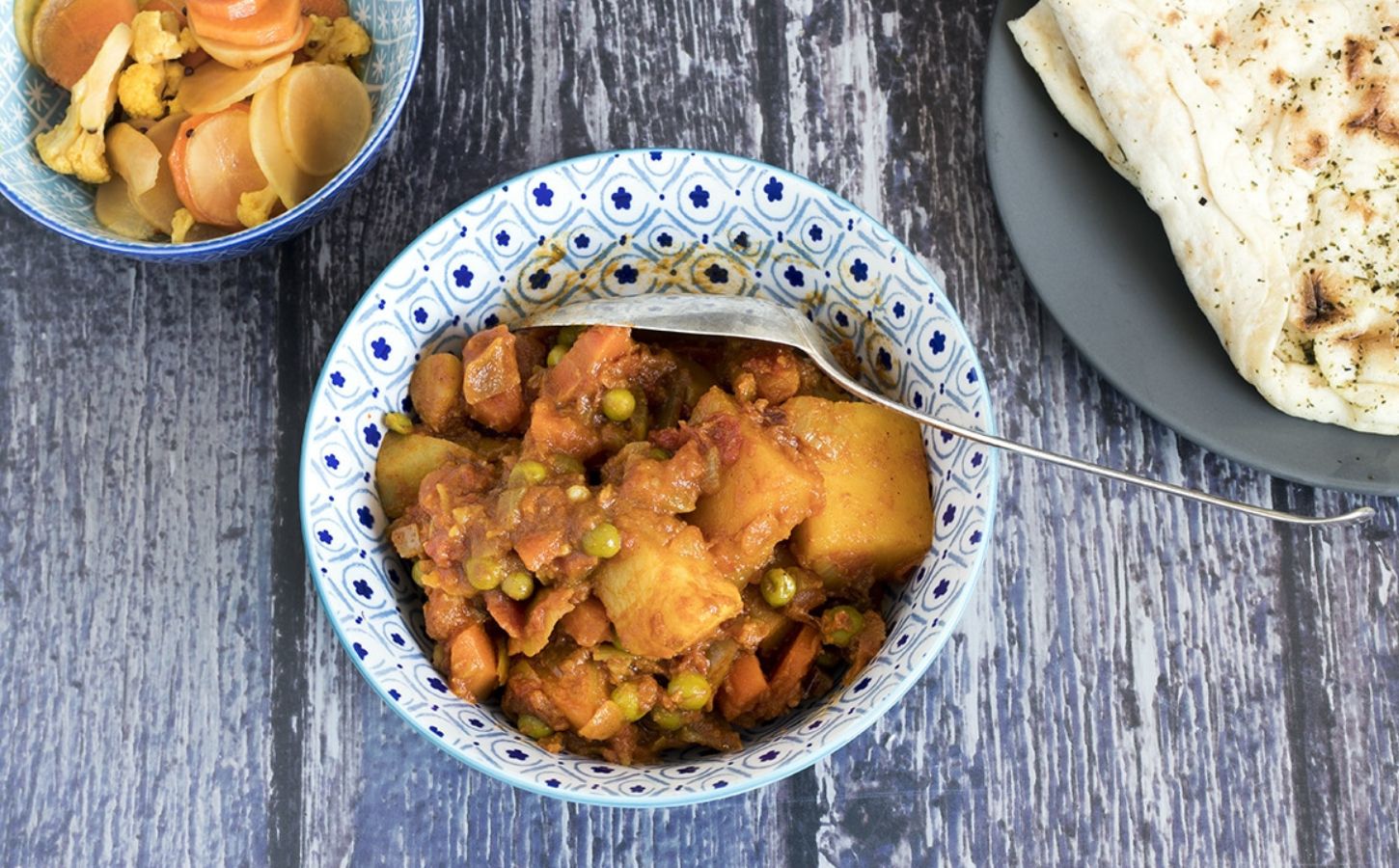 A root vegetable curry, a recipe using seasonal vegetables like carrots, swede, and potato