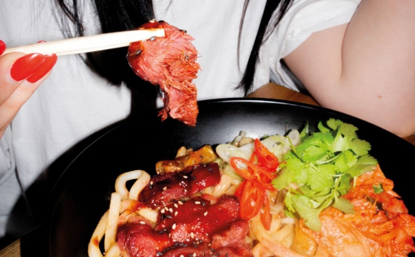 Close-up of Wagamama's Veganuary lion's mane mushroom steak